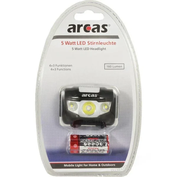 Arcas Stirnlampe 5 Watt LED, 160 Lumen 5