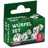 ASS Würfel Altenburger, 22574019, Weiß, Augenwürfel, 15mm Kantenlänge, 6 Stück 16