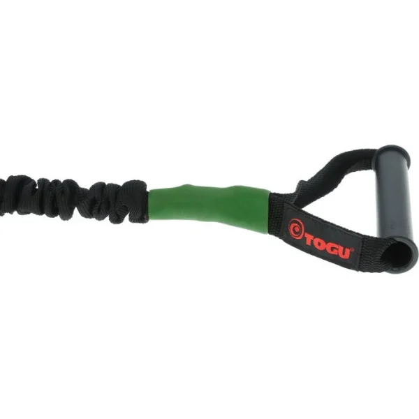 Togu Fitnessband Theragym Tube, 1,2m, Mittlerer Widerstand, Schwarz/grün, Mit Griffen 7