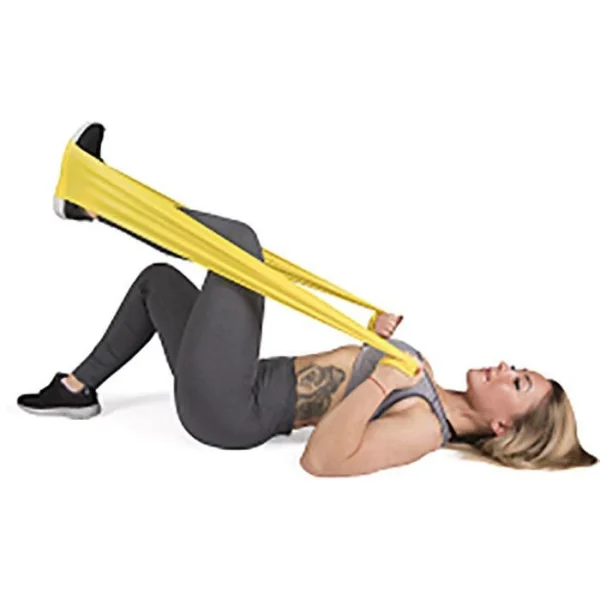ActiveVikings Fitnessband Flatbands 6m, Leichter Widerstand, Gelb 4