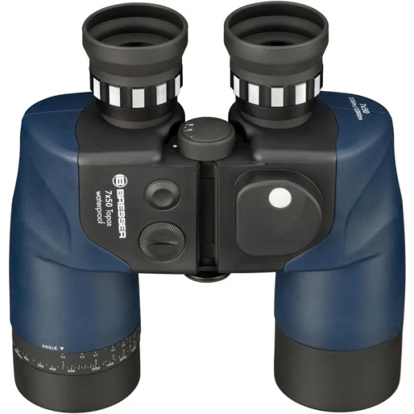 Bresser Fernglas Topas 7×50, 7-fache Vergrößerung, Mit Kompass, Wasserfest 5