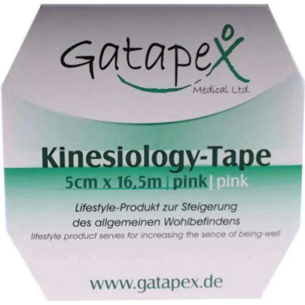 Gatapex Kinesio-Tape Großpackung, Pink, 16,5m X 5cm, Wasserfest, Elastisch 1
