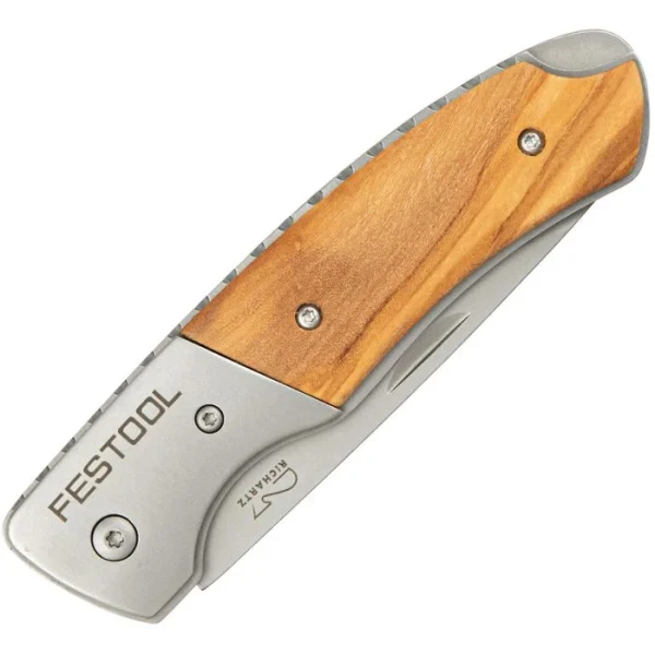 Festool Klappmesser 203994, Klingenlänge 8,5cm, Olivenholz, Braun 3
