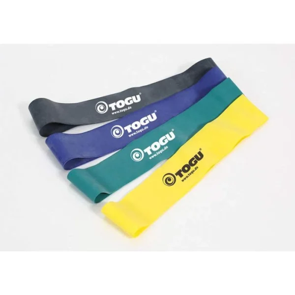 Togu Fitnessband Theragym Übungsband, 28cm, Starker Widerstand, Blau, Loop 5