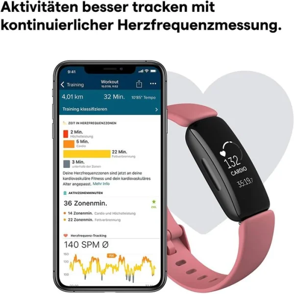 Fitbit Fitness-Tracker Inspire 2 Wüstenrot, Pulsmessung, OLED, Wasserdicht 4