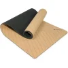 Navaris Gymnastikmatte Kork Linien, 183 X 61 X 0,5cm, Braun 17
