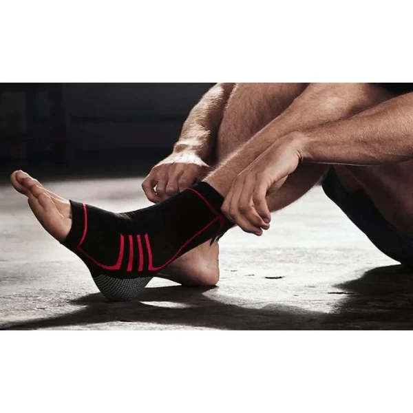 Hansaplast Fußbandage Sport, Sprunggelenk, Rechts & Links, Schwarz, Größe S/M 3