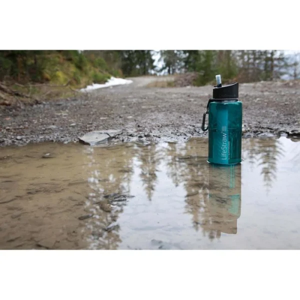 LifeStraw Trinkflasche Go Dark Teal, 1 L, Kunststoff, Türkis, Mit Wasserfilter 6