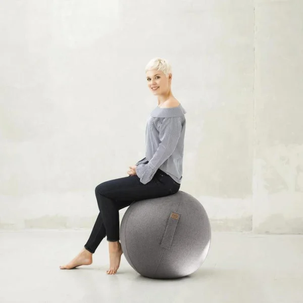 Sitting-Ball Sitzball FELT, Filzoptik, Grau 5