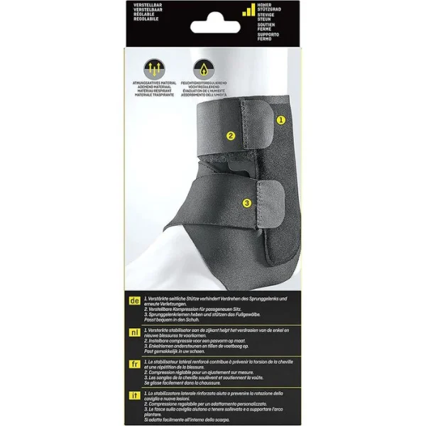 3M FUTURO Fußbandage Sport, 46645, Sprunggelenk, Rechts&links, Schwarz, Einheitsgröße 6