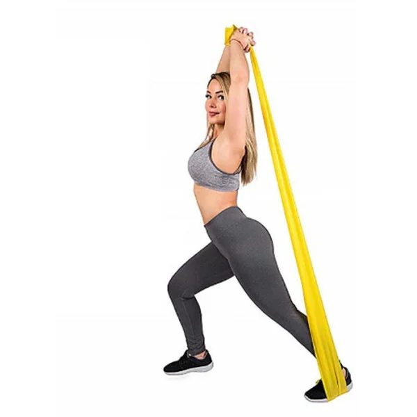 ActiveVikings Fitnessband Flatbands 6m, Leichter Widerstand, Gelb 3