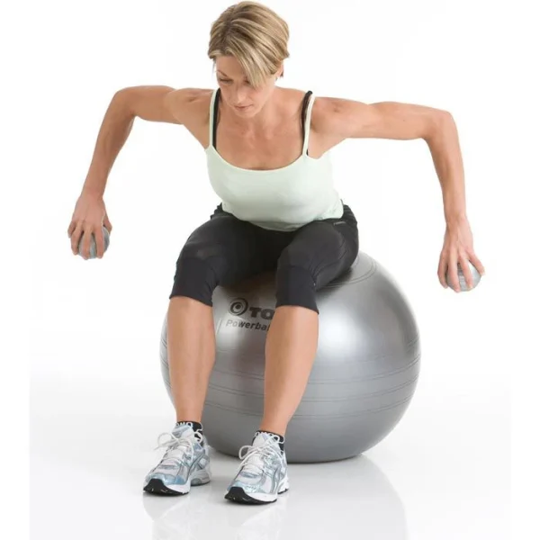 Togu Gymnastikball Powerball Premium ABS, 75cm, Belastbar Bis 1.000kg, Silber 4