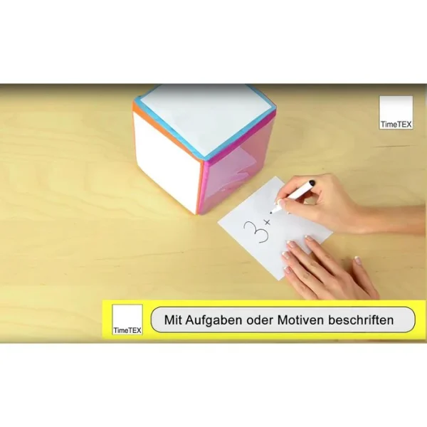TimeTex Würfel 93597, Blanko-Würfel, Mit Einstecktaschen, 20 Cm Kantenlänge 3