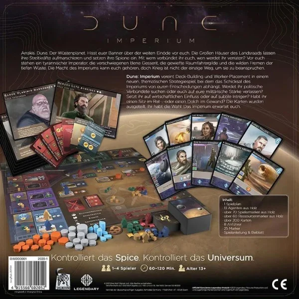 Asmodee Brettspiel DWDD0001 Dune Imperium, Ab 13 Jahre, 1-4 Spieler 5