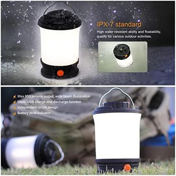 Fenix Campinglampe CL30R LED Dimmbar, 650 Lumen, Akku, Powerbank 7