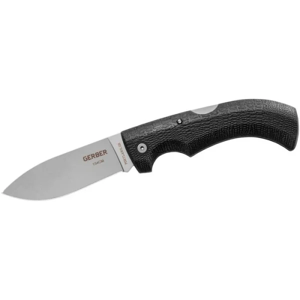 Gerber Klappmesser Gator 154CM 185112, Klingenlänge 9,5cm, Kunststoff, Schwarz 1