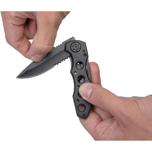 Wolfcraft Klappmesser 4289000, Klingenlänge 7,5cm, Aluminium, Schwarz 7