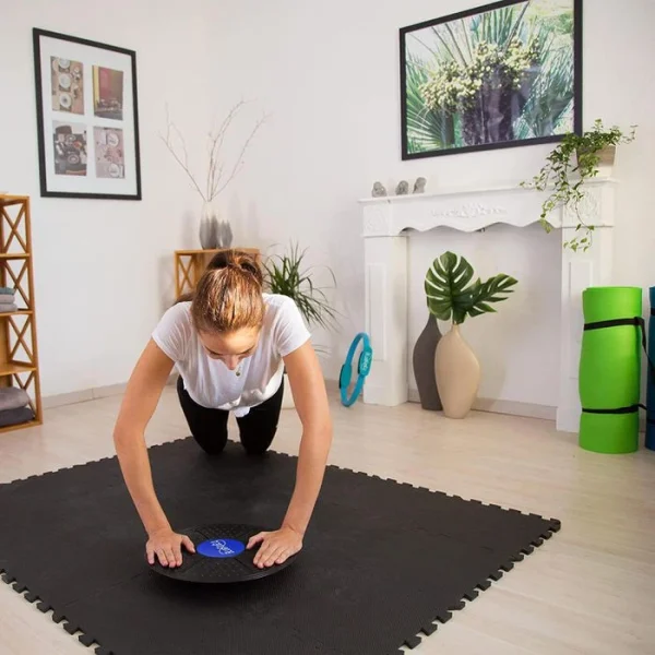 Relaxdays Balance-Board Bluefinity, Ø 36cm, Schwarz-blau 5