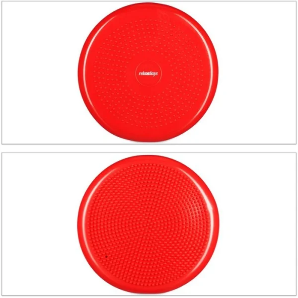 Balancekissen Relaxdays Ø 33cm, Rot, Orthopädisches Ballsitzkissen 3