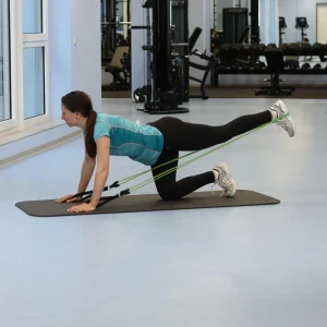 Togu Fitnessband Theragym Pro Set, 1,4m, Starker Widerstand, Grün, Mit Festen Griffen 15