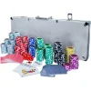Eaxus Pokerkoffer 92110, 500 Chips, Aluminium-Koffer, 2 Decks, Dealer Button, Würfel 22