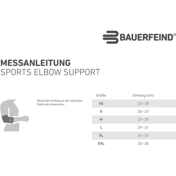 Bauerfeind Ellenbogenbandage Sports Elbow Support, Für Links & Rechts, Blau, Größe M 8