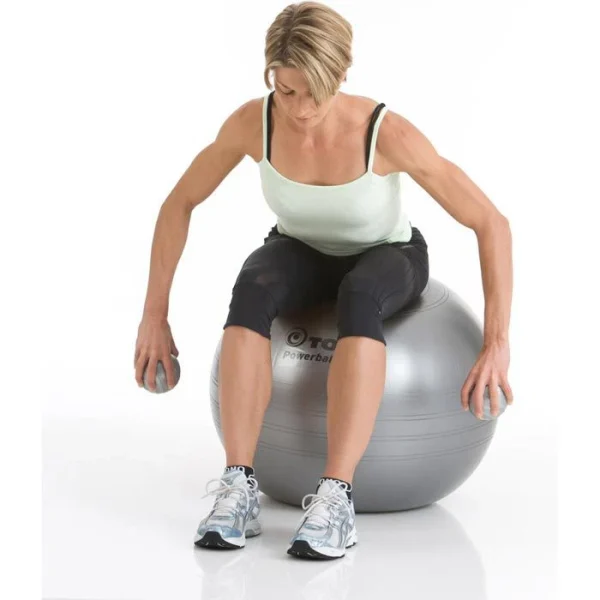 Togu Gymnastikball Powerball Premium ABS, 75cm, Belastbar Bis 1.000kg, Silber 5