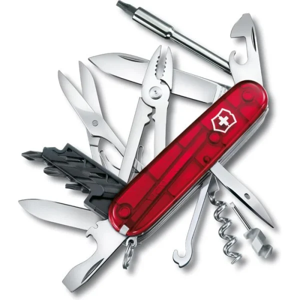 Victorinox Taschenmesser CyberTool M 1.7725.T, Rot Transparent, 32 Funktionen 1