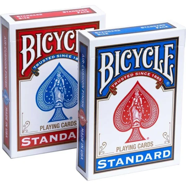 Bicycle Spielkarten Standard 2-Pack Rot & Blau, 2 X 54 Karten, Papier 1