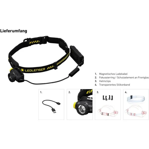 Ledlenser Stirnlampe H5R Work LED, 500 Lumen, Akku, Wasserdicht 5