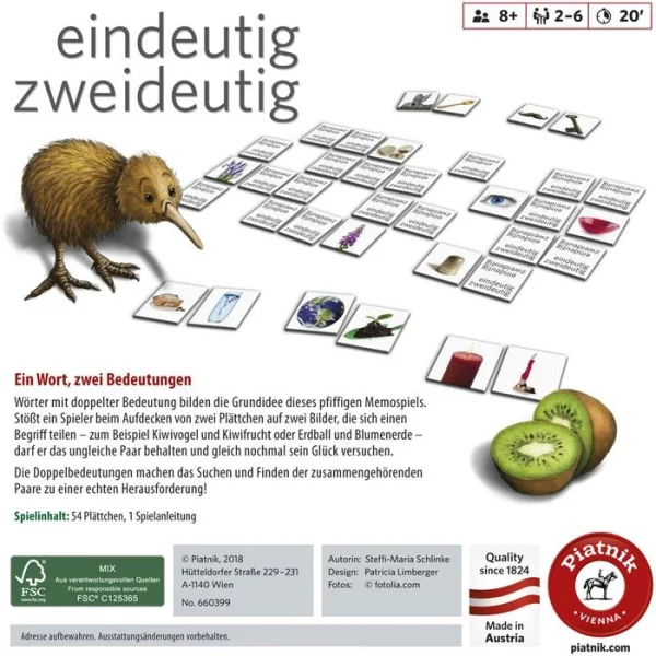 Piatnik Kartenspiel 660399 Eindeutig Zweideutig, Ab 8 Jahre, 2-6 Spieler 4
