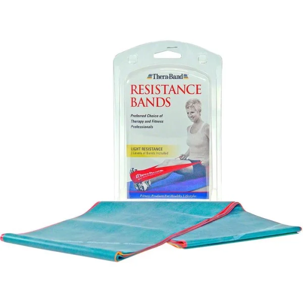 THERABAND Fitnessband Übungsband Set 1,5m, Leicht, Medium, Stark, 3 Stück 1