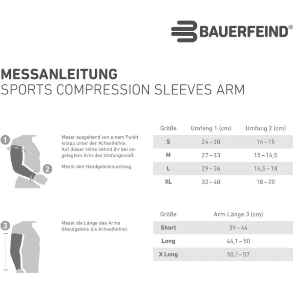 Bauerfeind Armling Sports Compression Sleeves Arm, Gr. XL (x-lang), Pink, Beidseitig Tragbar, 2 Stück 9