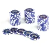 Nexos Pokerchips OCEAN-CHAMPION-CHIP, 50 Stück, Laserchips, Metallkern, 12g, Ø 4cm, Blau, Wert 10 17
