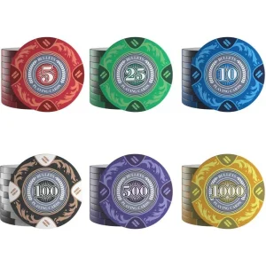 Bullets Pokerkoffer BG-PS-0007 Tony 300 Chips, Alu-Koffer, 2 Decks Plastikkarten, Dealer Button 11