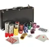 Maxstore Pokerkoffer 20030018 BLACK EDITION, Aluminium-Koffer, 2 Decks, Würfel, 300 Chips 5