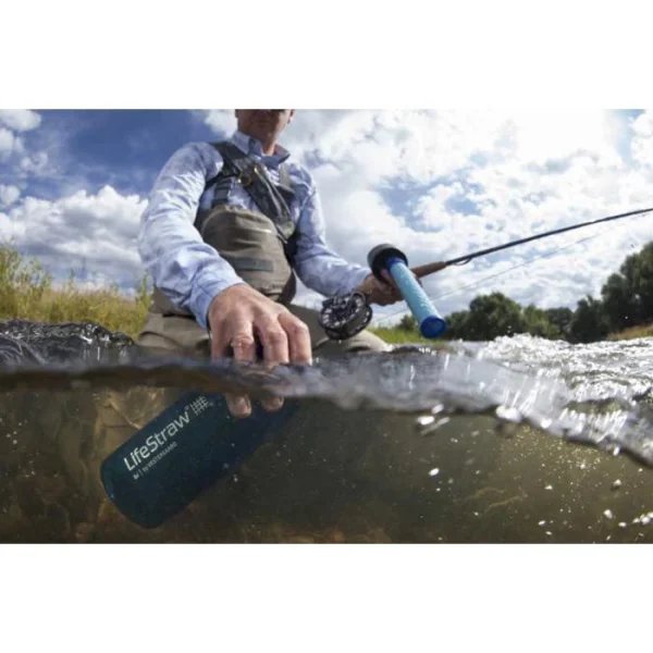 LifeStraw Trinkflasche Go Blue, 0,65 L, Kunststoff, Blau, Mit Wasserfilter 6