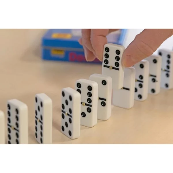 Idena Kartenspiel 6050012 Domino, In Metalldose, Ab 6 Jahre, 2-6 Spieler 8
