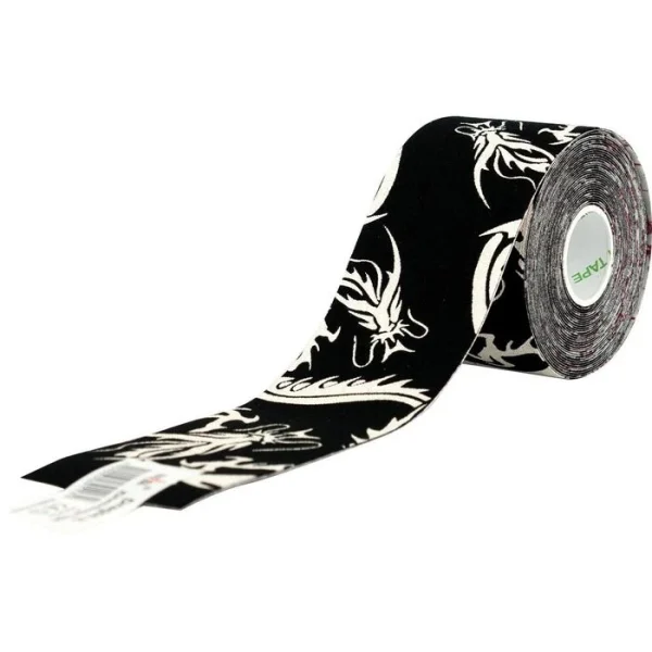 Nasara Kinesio-Tape Dragon, Schwarz, 5m X 5cm, Elastisch 3