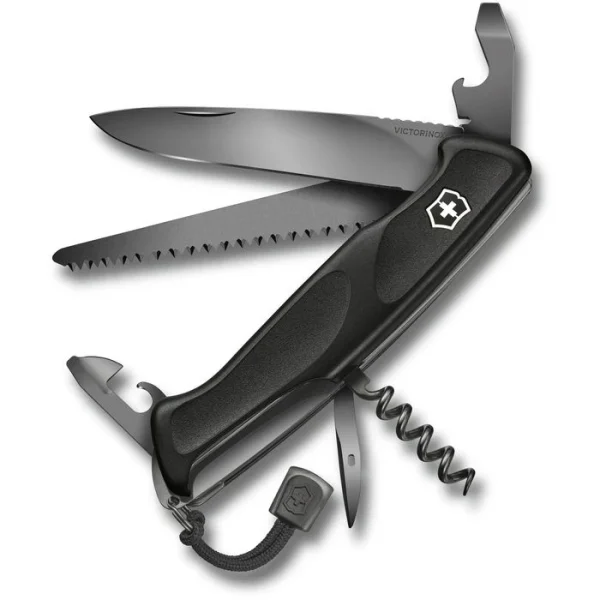 Victorinox Taschenmesser Ranger Grip 55 Onyx Black, 0.9563.C31P, Schwarz, 12 Funktionen 1