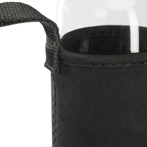 Relaxdays Trinkflasche 10029992, Mit Hülle, 0,5 L, Borosilikatglas, Transparent, Set, 6 Stück 18
