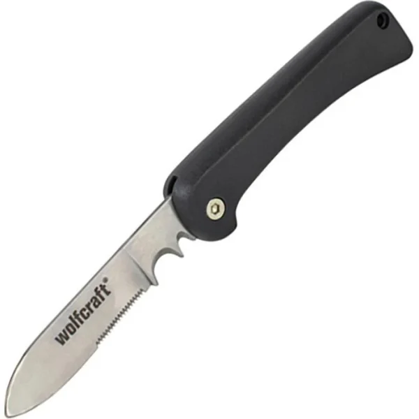 Wolfcraft Klappmesser 4122000, Klingenlänge 8,5cm, Kunststoff, Schwarz 1