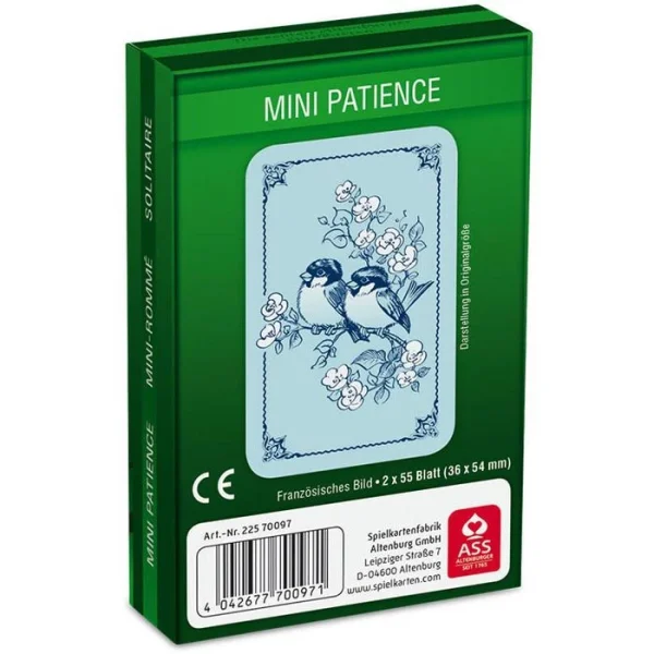 ASS Spielkarten Altenburger 22570097 Mini-Patience, 2×55 Mini-Karten, Papier, Franz. Bild, Romme 5