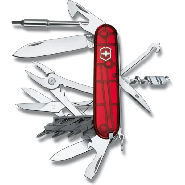 Victorinox Taschenmesser CyberTool M 1.7725.T, Rot Transparent, 32 Funktionen 3