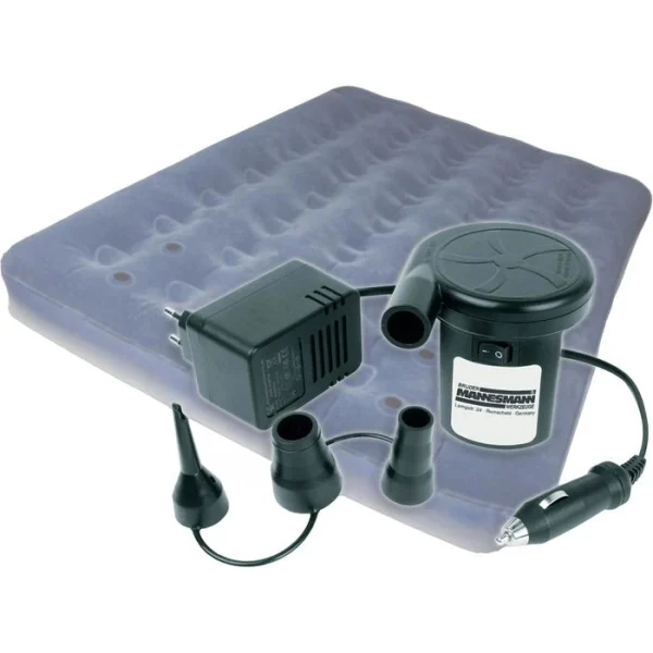BrüderMannesmann Luftpumpe M01730, Elektropumpe 12 V Oder 230 V, Mit Ventiladapter 3