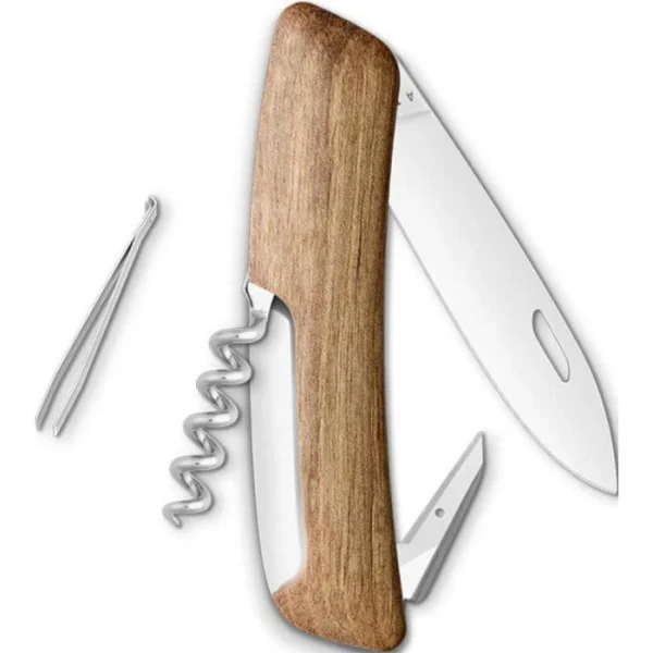 SWIZA Taschenmesser D01, Holzgriff, Walnussholz, 6 Funktionen 1