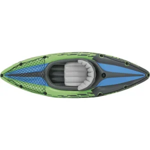 Intex Schlauchboot Challenger K1 Kayak, 68305NP, Für 1 Person, Mit Luftpumpe Und 1 Paddel 7