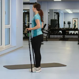 Togu Fitnessband Theragym Tube, 1,2m, Mittlerer Widerstand, Schwarz/grün, Mit Griffen 11