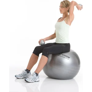 Togu Gymnastikball Powerball Premium ABS, 75cm, Belastbar Bis 1.000kg, Silber 8