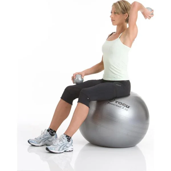 Togu Gymnastikball Powerball Premium ABS, 75cm, Belastbar Bis 1.000kg, Silber 3
